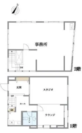 肥田野邸ビルの基準階図面