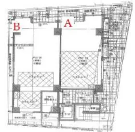 北沢2丁目計画ビルの基準階図面